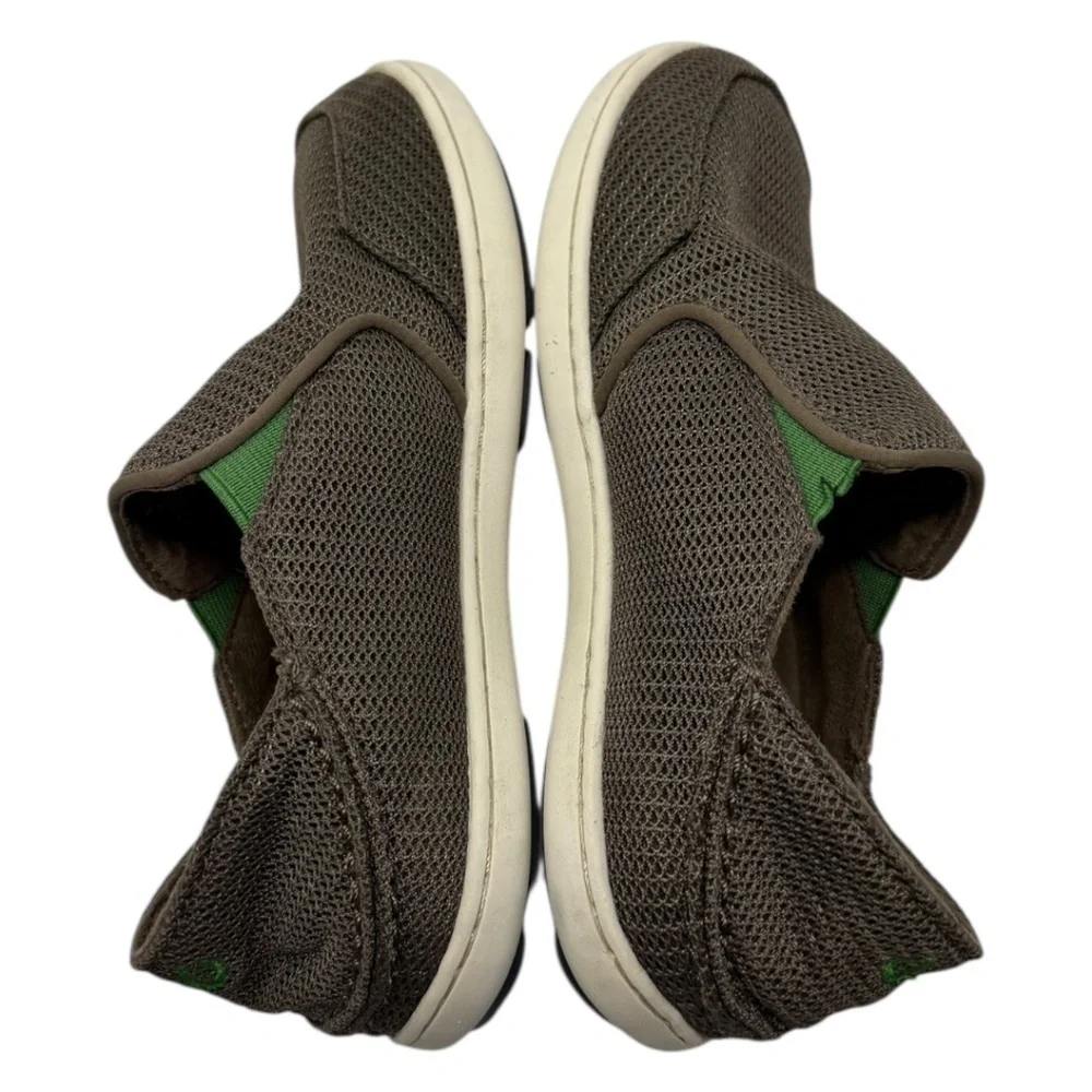 Olukai Brown Kids Mesh Nohea Slip On Shoes Kids Sz 13
